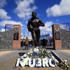 Everton assisting police with inquiries after lit flare left at statue of club hero