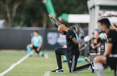 Thierry Henry takes a knee for eight minutes and 46 seconds in MLS