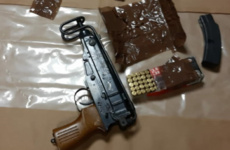 Machine guns and ammunition seized by gardaí during Dublin raid