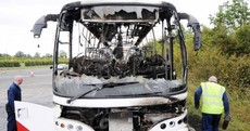 In pictures: Bus bursts into flames on the M1