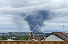 Emergency services in Derry battle large fire visible across the city