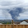 Emergency services in Derry battle large fire visible across the city