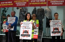 Former Debenhams workers hold protest on Dublin's Henry Street