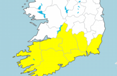 Status Yellow rainfall warning for seven counties in place tonight