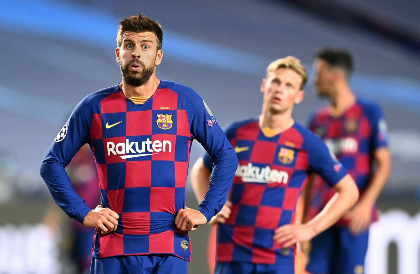 We Have Hit Rock Bottom Pique Demands Drastic Change At Barcelona After Bayern Thrashing