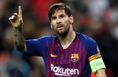 Lionel Messi returns to Barcelona training ground