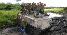 Your female footballers preparing for Olympics in a tank picture of the day
