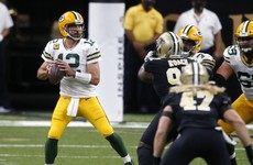 Rodgers powers Packers past Saints, Bills blow big lead but beat Rams
