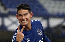 James Rodriguez-inspired Everton reclaim Premier League top spot