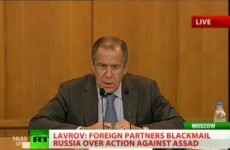 Russia says foreign partners in 'blackmail' over Syria