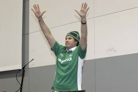 Will Ferrell accepts the James Joyce award at UCD in 2008