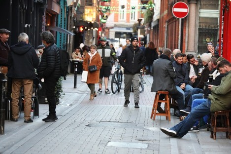 File photo. People out and about in Dublin.