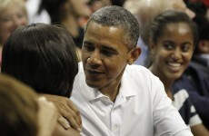 VIDEO: Barack and Michelle Obama caught on stadium 'Kiss Cam'