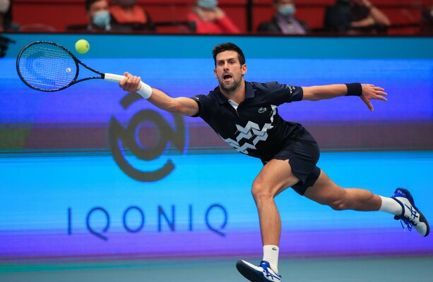 djokovic set  emulate childhood hero   virtually assures year