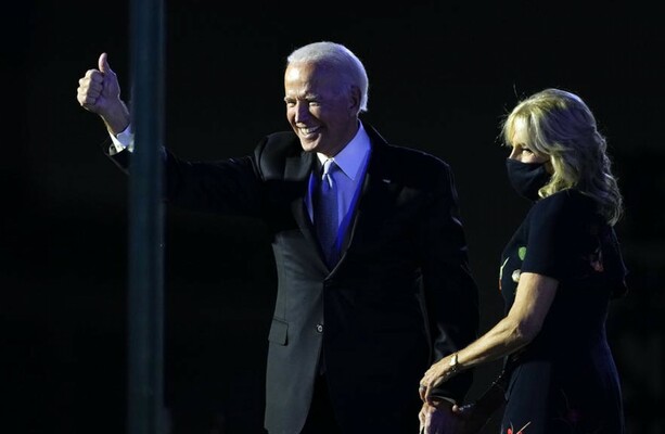 Celebrations across the US as Biden delivers election victory speech