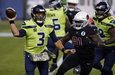 Two touchdowns for Wilson as Seahawks move up to pole position in NFL's West Division