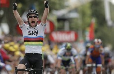 Sprint Finish: Mark Cavendish holds off charging Nicolas Roche to win Stage 18