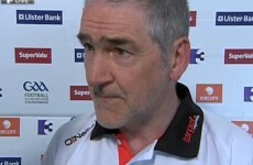 VIDEO: Mickey Harte rues red card but magnanimous after defeat in Killarney