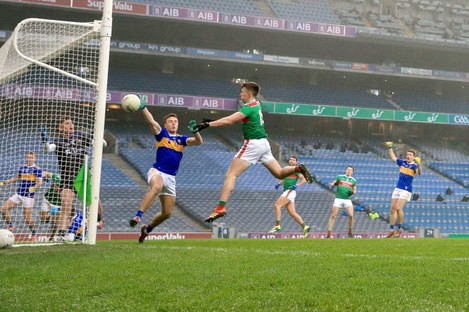 Cillian O'Connor bags Mayo's first goal.