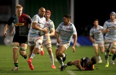 Zebo scores one of seven tries as Racing thrash Harlequins in London
