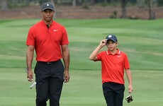 Tiger Woods and son finish five behind triumphant Team Thomas in family golf event