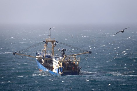 A fishing boat working in the English Channel.
