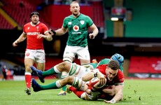 Ireland battle in Cardiff defeat but fail to overcome early O'Mahony red card