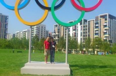 Here's Caroline Wozniacki and Rory McIlroy looking awkward in the Olympic Village