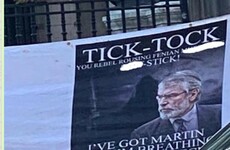 Banner threat to Gerry Adams being investigated as hate crime