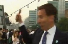 Video: British culture secretary Jeremy Hunt suffers ‘bell malfunction’ [updated]