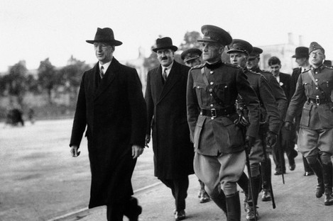 Éamon de Valera on Spike Island off Cork in 1938