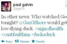 Tweet Sweeper: Paul Galvin is worried for low-flying ducks