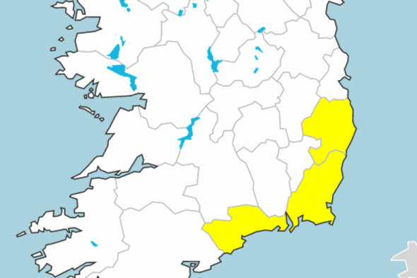 Status Yellow wind warnings to come into effect for three counties in south-east from tonight - Vimarsana News