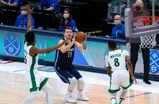 Luka Doncic’s two late three-pointers propel Mavericks to victory over Celtics