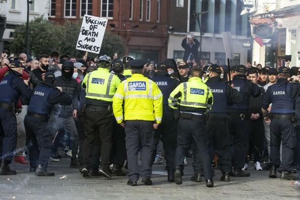 Gardaí were prepared for potential violence and drafted in specialist officers to help police today's protest - Vimarsana News