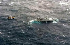 Crew of sinking trawler airlifted to safety during 'extremely challenging' rescue operation