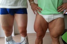 This cyclist has the biggest thighs we've ever seen