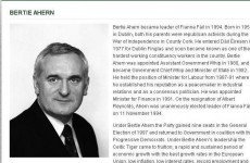 'A consensus politician': Bertie Ahern profile still on Fianna Fáil website