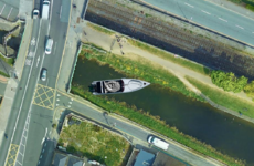 Barge carrying third Luke Kelly sculpture wedged in Royal Canal