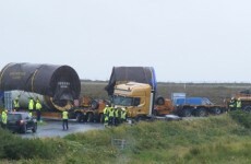 Shell lorry stuck at Co Mayo crossroads