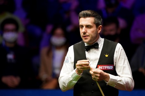 England's Mark Selby during day 16 of the Betfred World Snooker Championships 2021 at The Crucible.