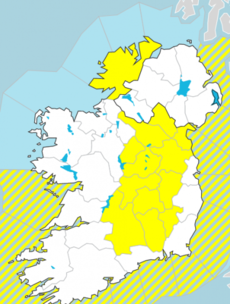 Heavy rain and risk of spot flooding as thunderstorm warning issued for 13 counties