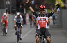 Ewan wins Giro fifth stage as contender Landa out after crash