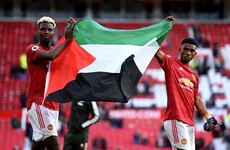 Pogba, Diallo display Palestine flag after Man United match