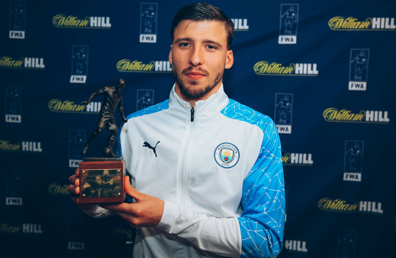 Manchester City defender Ruben Dias named FWA Footballer of the Year