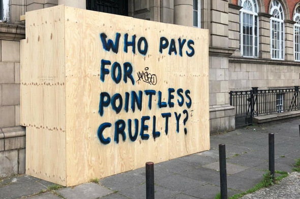 Hoardings were put up where homeless man was known to sleep to 'prepare building for Leaving Cert' - Vimarsana News