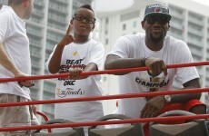VIDEO: LeBron James Jr is a chip off the old block... kind of