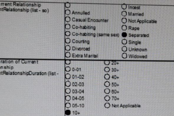 'Rape' and 'incest' listed as 'current relationship status' options on Commission form - Vimarsana News