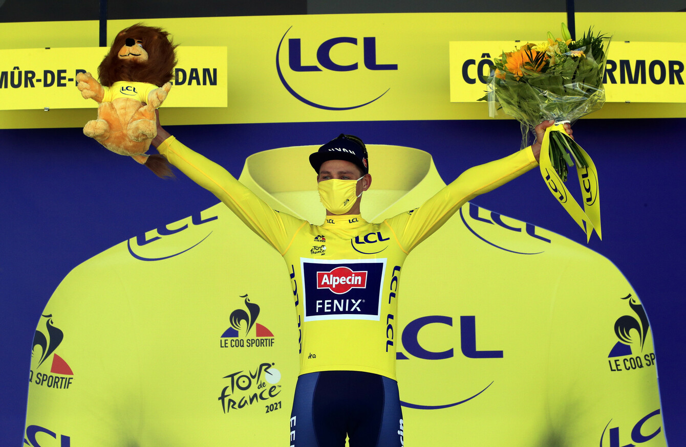 Dutch rider Van der Poel claims yellow jersey after stage 2 win at Tour ...