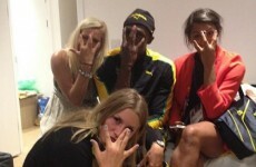 This is how Usain Bolt celebrated his 100m final win...